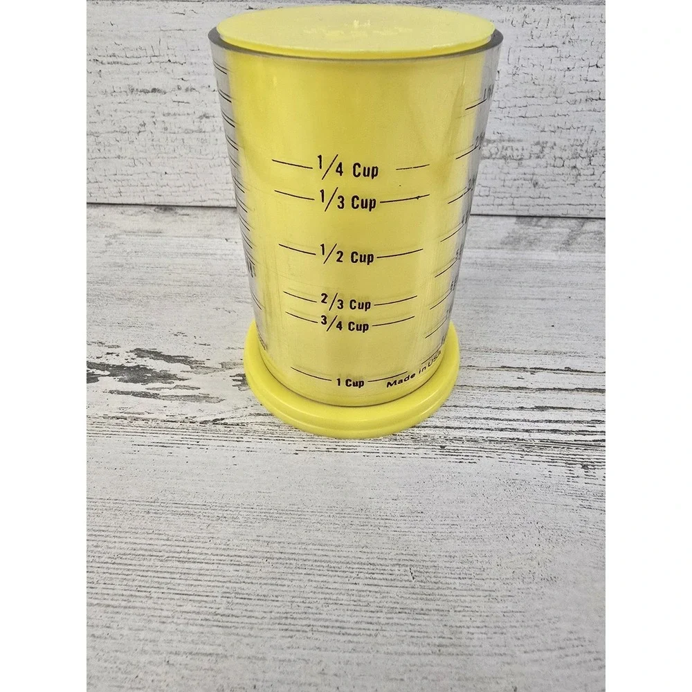 Milmour Products Metric Wonder Cup Vintage Adjustable Measuring Cup Yellow 1 Cup